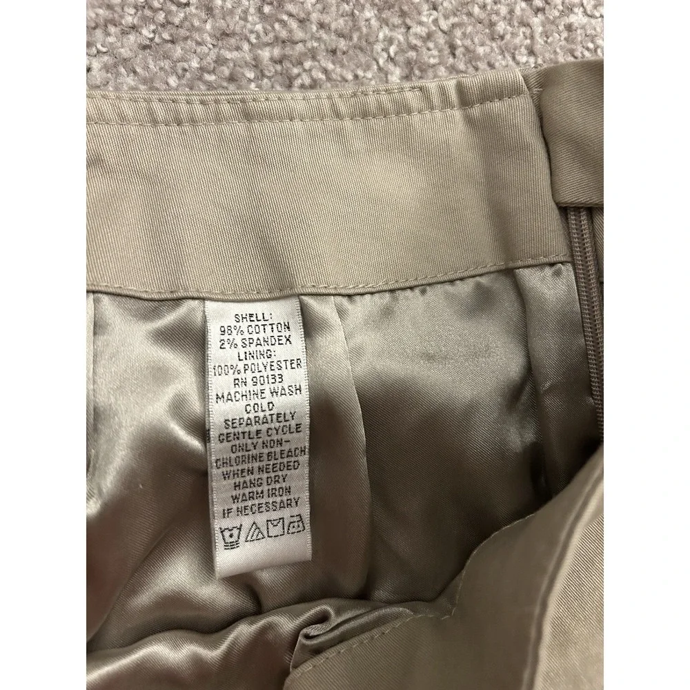 Joan‎ Rivers Pencil Skirt Womens XS Tan Khaki Excellent Cotton Blend Knee Length